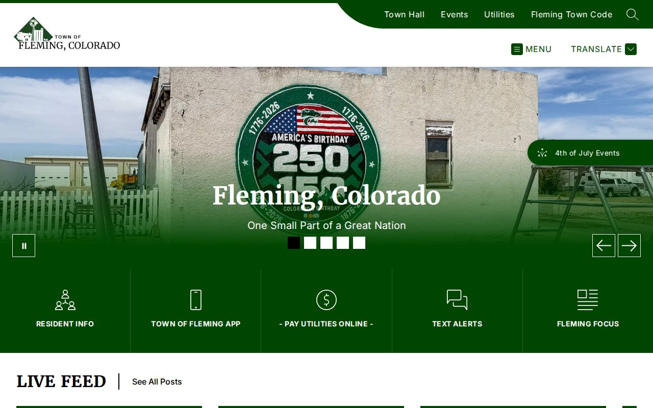 Fleming criminal records and Town of Fleming homepage
