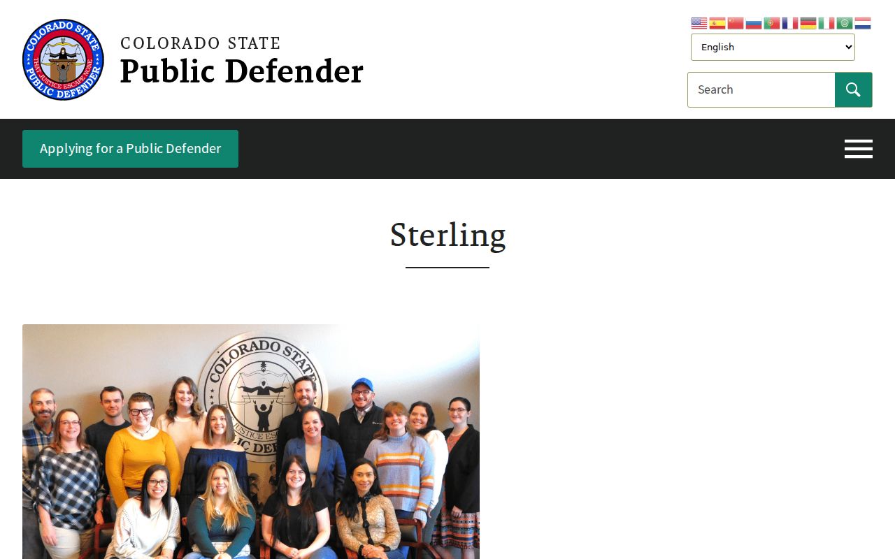 Sterling criminal case public defender office information